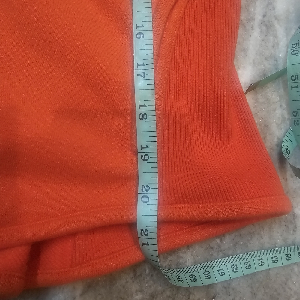 Adidas by Stella McCartney Orange Fleece Hoodie Women’s Medium Zip-Up Active Jac - Picture 13 of 14